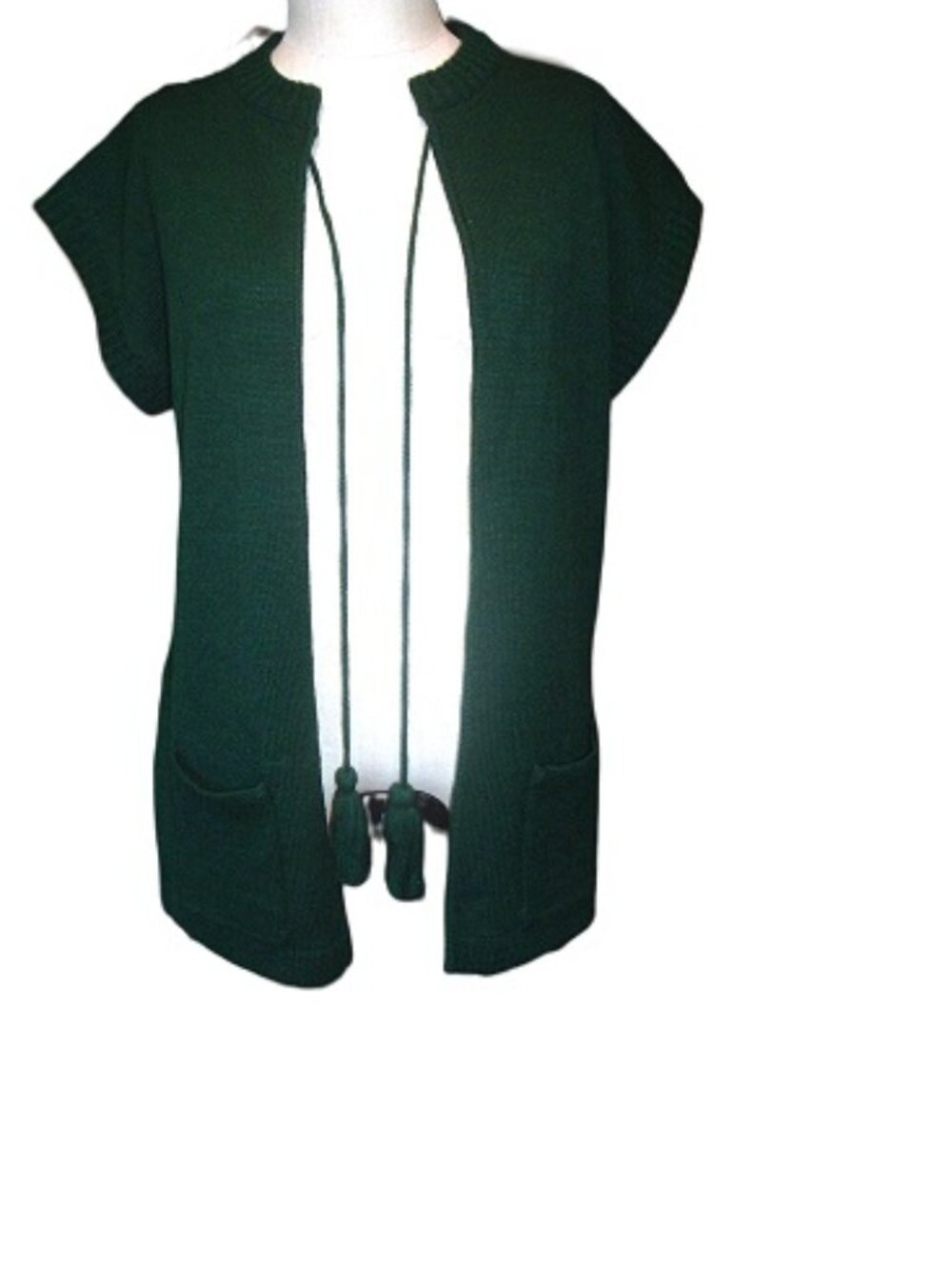 Vintage 70s BOHO Open-front vest Tassels Gemini Collection Made in Taiwan R.O.C.